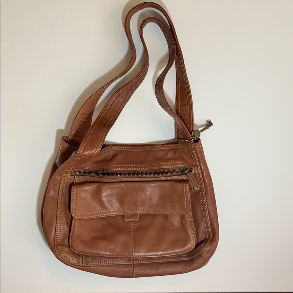 Fossil leather shoulder bag